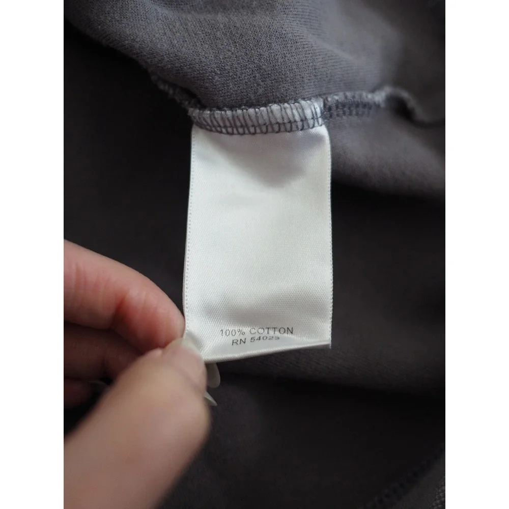 Banana Republic Quarter Zip Urban Grey Cotton Pullover Preppy L Good Minimalist